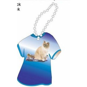 Ragdoll Cat Promotional T Shirt Key Chain w/ Black Back (4 Square Inch)