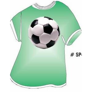Soccer Ball T-Shirt Acrylic Coaster w/Felt Back