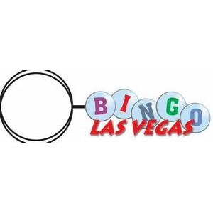Las Vegas Bingo Key Chain w/Clear Mirrored Back (2 Square Inch)
