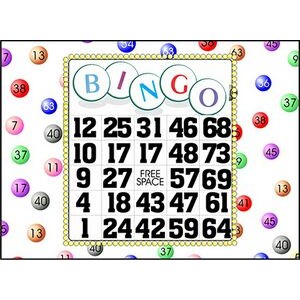Bingo Card Rectangle Badge w/ Bar Pin (2.5"x3.5")