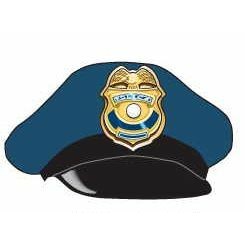 Police Cap Executive Magnet w/ Full Magnetic Back (2 Square Inch)