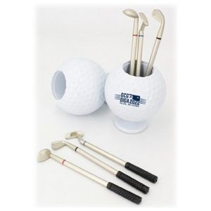 Desktop Golf Ball Pen Holder Set