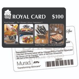 Gift Card With Barcode or Variable Data