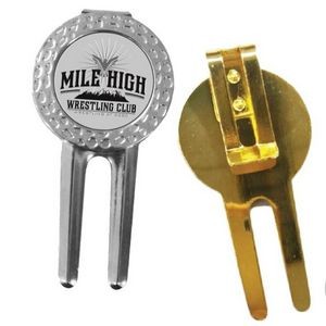 Golf Divot Tool with Magnetic Ball Maker & Hat Clip