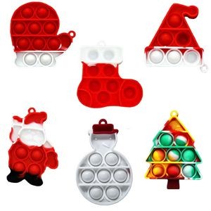 Holiday Fidget Poppers With Keychain