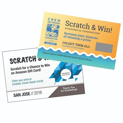 6.0 x 9.0" Scratch-Off Card - 4/1 Print