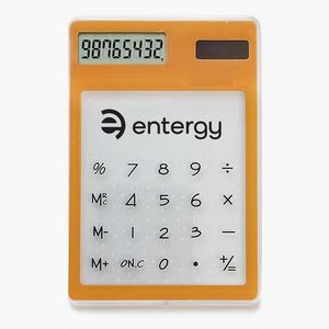 Transparent Pocket Calculator Solar Powered