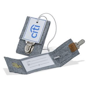Feltro Collection Recycled Felt Leather Luggage Tag - 4.25