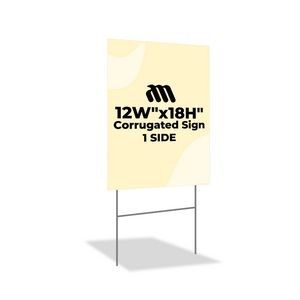 Corrugated Plastic Sign - 1 SIDE (12"Wx18"H)