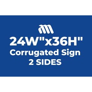 Corrugated Plastic Sign, 2 Sides (24"Wx36"H)