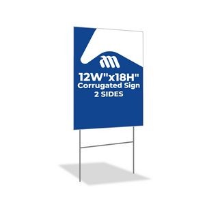 Corrugated Plastic Sign, 2 SIDES (12"Wx18"H)