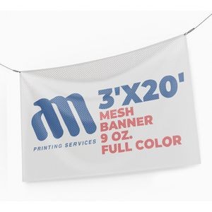 Mesh Banner 9 Oz. Full Color (3'x20')