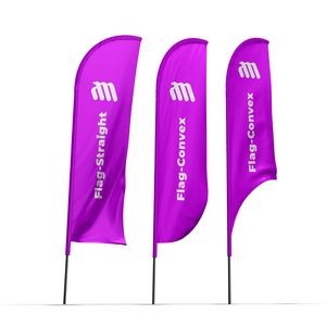 10' Advertising Flag Double Side w Ground Spike or Cross Base