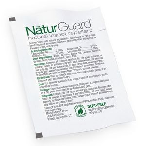 NaturGuard™ Natural Insect Repellent Wipes, Stock, No Imprint