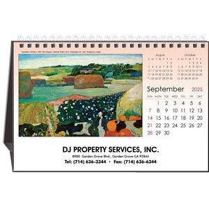 Art Gallery 2023 Desktop Calendar w/Full Color Hardboard Easel
