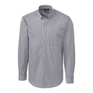 Cutter & Buck Easy Care Stretch Gingham Mens Big and Tall Long Sleeve Dress Shirt