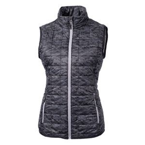 Cutter & Buck Rainier PrimaLoft? Womens Eco Insulated Full Zip Printed Puffer Vest