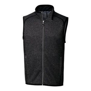 Cutter & Buck Mainsail Sweater-Knit Mens Big and Tall Full Zip Vest