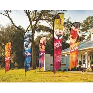 Custom 12.5' Tail Feather Flag Kit (2 Side) Right Reading Both Sides