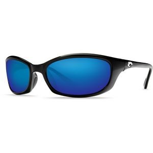 Costa® Del Mar Shiny Black/Blue Mirror Harpoon Sunglasses