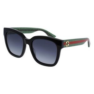 Gucci® Women's Black/Gray Round Sunglasses