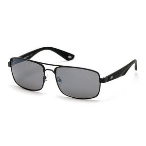 Skechers Men's Matte Black/Smoke Gray Mirror Polarized Sunglasses