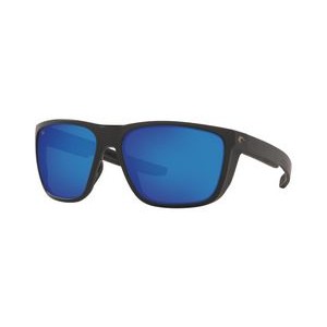 Costa® Del Mar Polarized Sunglasses w/Ferg Matte Black & Blue Mirror Lenses