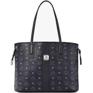 MCM Black Medium Reversible Liz Shopper Bag