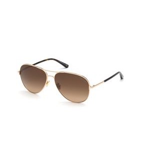 Tom Ford® Shiny Rose Gold/Dark Havana Clark Sunglasses