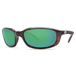 Costa® Del Mar Brine Polarized Sunglasses w/Tortoise Brown Frames & Blue Mirror Lenses