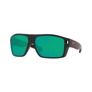 Costa® Del Mar Polarized Sunglasses w/Deigo Matte Black Frames & Green Mirror Lenses