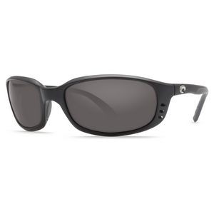 Costa® Del Mar Brine Polarized Sunglasses w/Shiny Black Frames & Gray Lenses