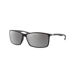 Ray-Ban® Black/Silver Mirror Polarized™ Liteforce Sunglasses