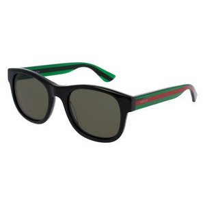 Gucci® Unisex Black Round Frame Sunglasses