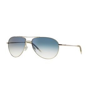 Oliver Peoples® Benedict Silver/Clear Blue Gradient Sunglasses