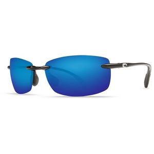 Costa® Del Mar Ballast Polarized Sunglasses w/Shiny Black Frames & Blue Mirror Lenses