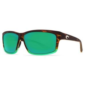 Costa® Del Mar Cut Polarized Sunglasses w/Matte Tortuga Brown Fade Frames & Green Mirror Lenses