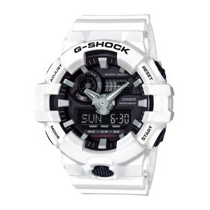 Casio® Men's Black/White G-Shock Watch w/Stopwatch