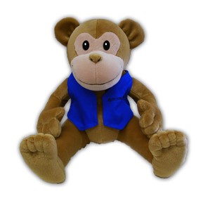 Custom Plush Monkey w/ Blue Vest