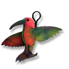 Custom Plush Mini Hummingbird with Keychain/ Clip Attachment
