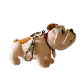 Custom Plush Mini Bulldog w/ Keychain Attachment