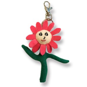 Custom Plush Mini Flower w/ Keychain/Clip Attachment