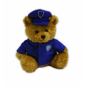 Custom Plush Sitting Police Bear