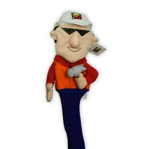 Custom Plush Construction Guy Mascot Golf Club Cover