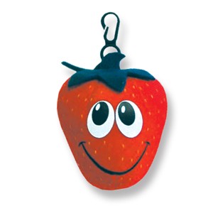 Custom Plush Mini Strawberry Mascot with Keychain/ Clip Attachment