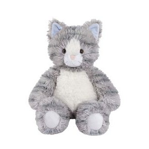 Custom Plush Gray & White Tabby Cat
