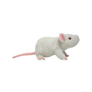 Custom Plush White Mouse w/ Pink Details
