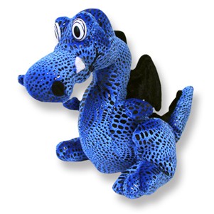 Custom Plush Blue Dragon