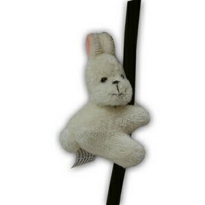 Custom Plush White Rabbit Clippie