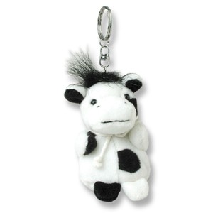 Custom Plush Mini Cow w/Keychain Attachment